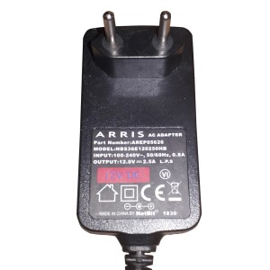Fonte De Alimentação Arris Bivolt 12V x 2,5A Nbs36e120250HB